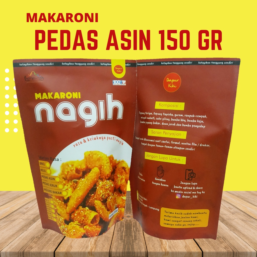 

Makaroni Pedas Asin 150gr