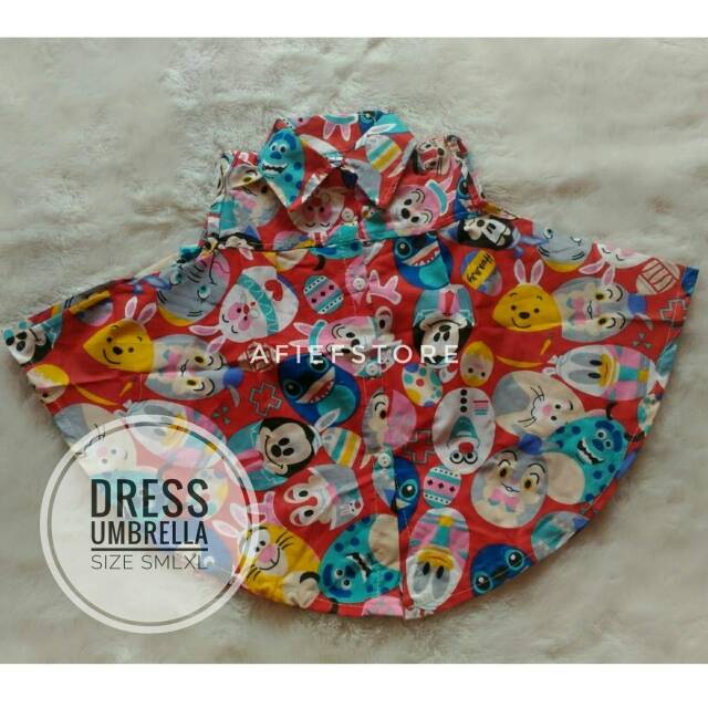 Baju pakaian dress atasan anak perempuan cewek model payung bahan katun ecer grosir reseller murah