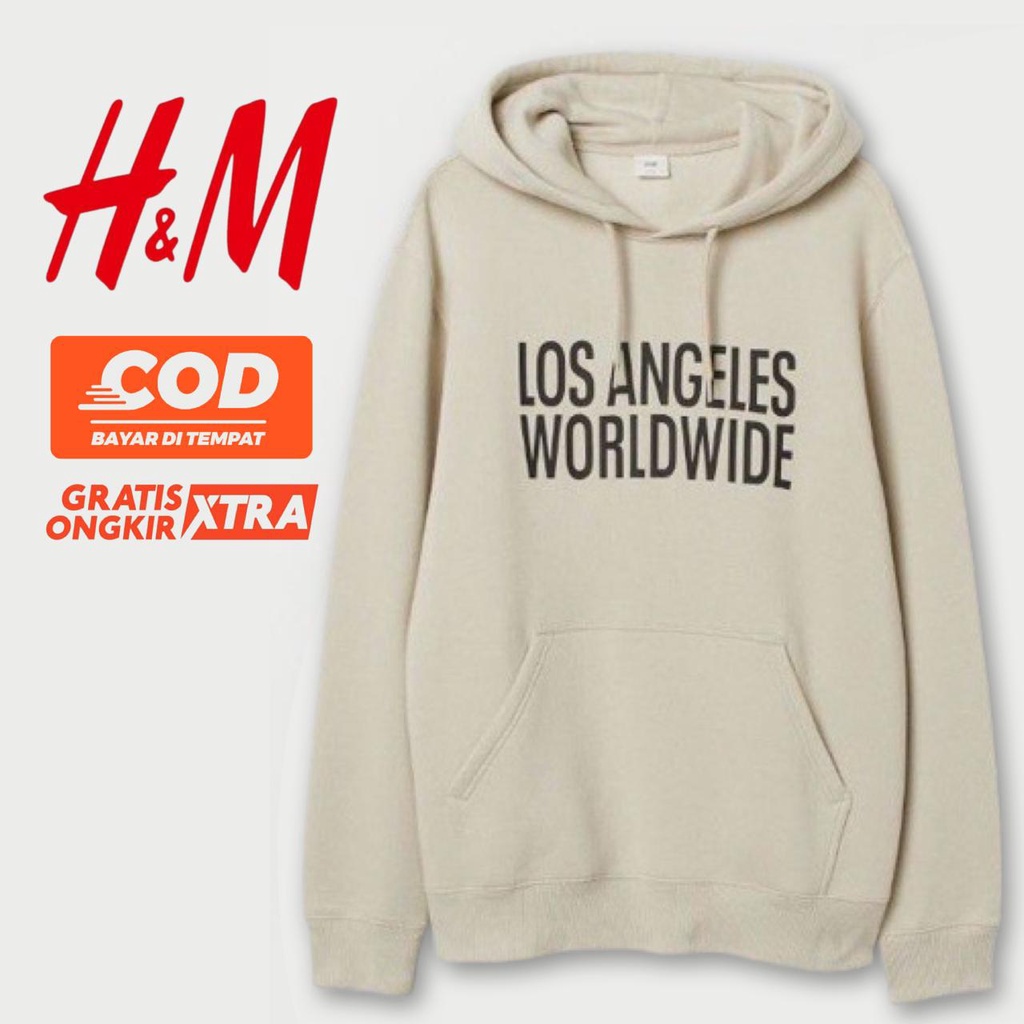 Hoodie H*M Los Angeles Hoodie Pria dan Wanita Hoodie Cowok Hoodie HnM