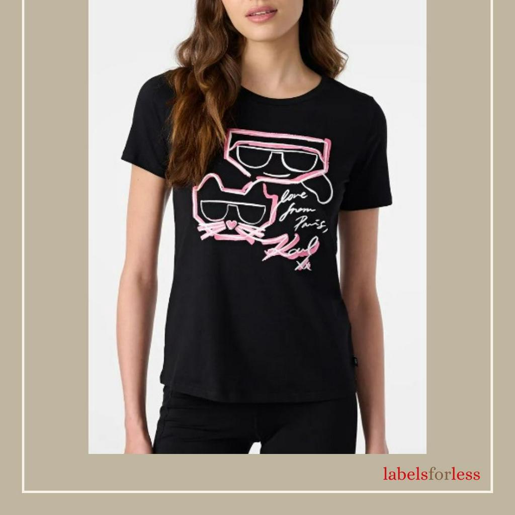 Karl Lagerfeld Paris Karl Choupette Outline Tee