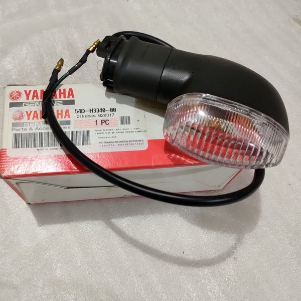 front flasher light lampu hati hati sen sent send depan set kabel kiri ori original yamaha scorpio z