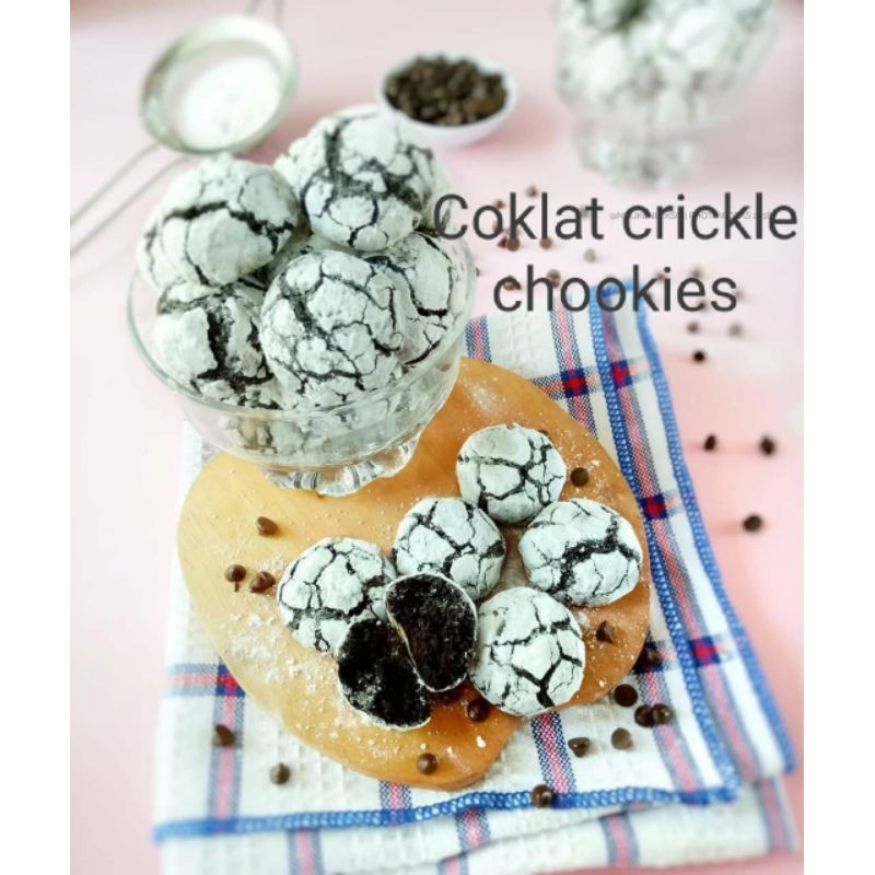 

Kue coklat crickle cookies