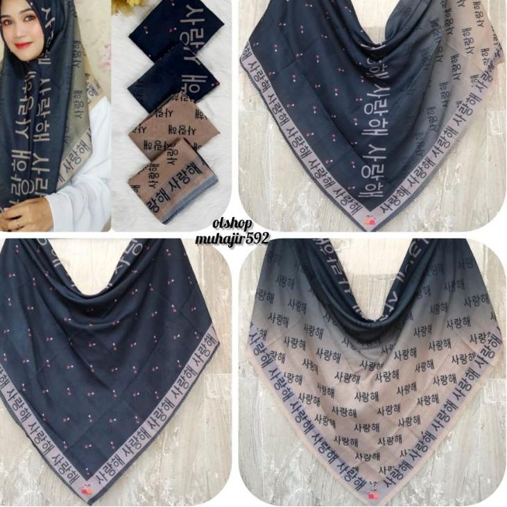 Stok banyak☛ Hijab korea - jilbab korea - hijab arab - hijab tulisan korea - hijab aksara jawa260➙I