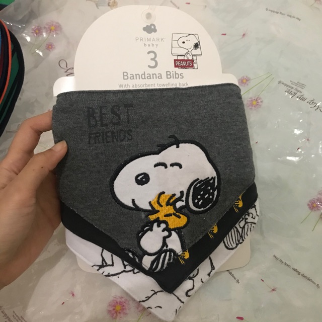 Bibs / slabber / handuk air liur primark snoopy (celemek bayi)