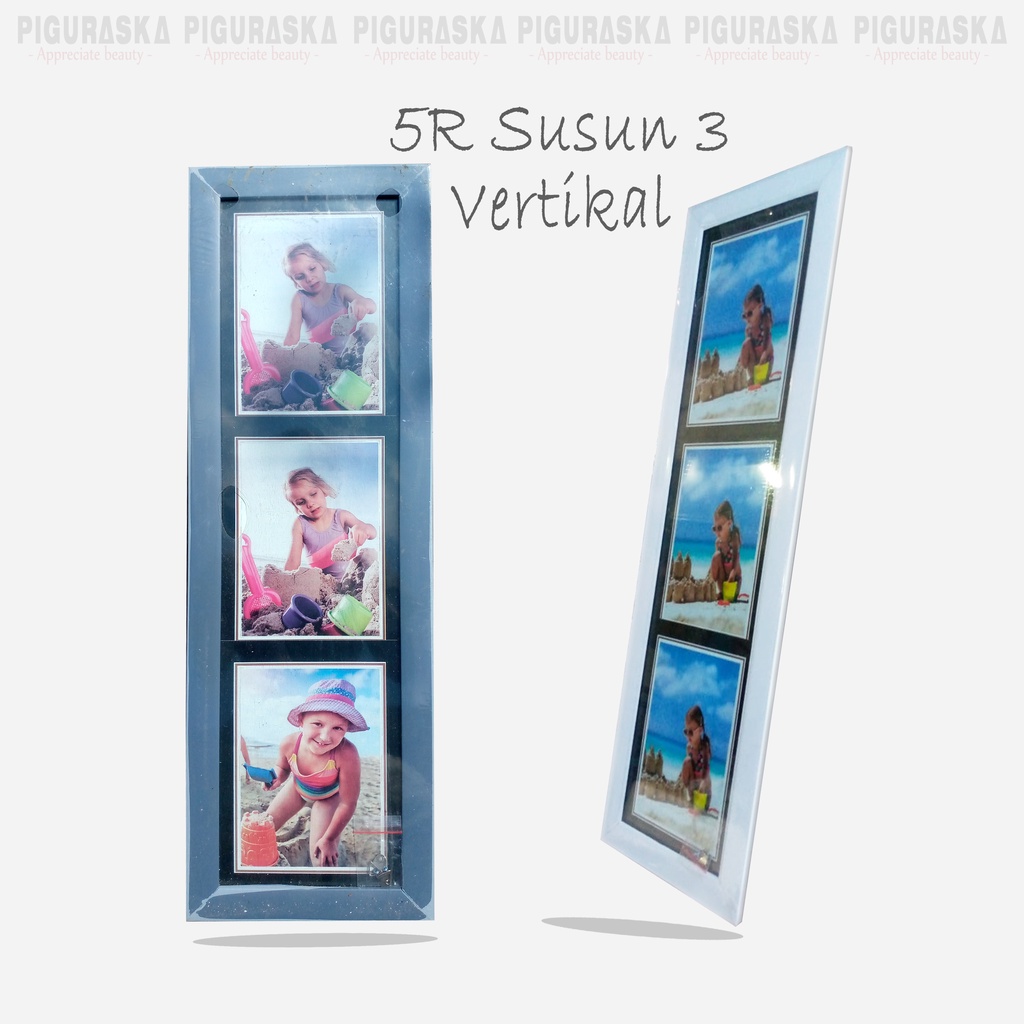 Bingkai Foto 5R Susun 3 Minimalis / Free Kayu Photo 5R 3 in 1 Vertically