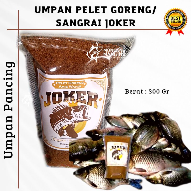 UMPAN PELET GORENG/SANGRAI JOKER AMIS WANGI 300 GR TERLARIS REKOMENDASI GALATAMA