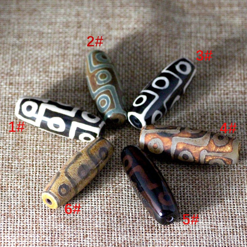 Tibet Natural Agate Nine Eyes Dzi Beads Diy Tibetan Beads Jewelry Accessoires Rajarta