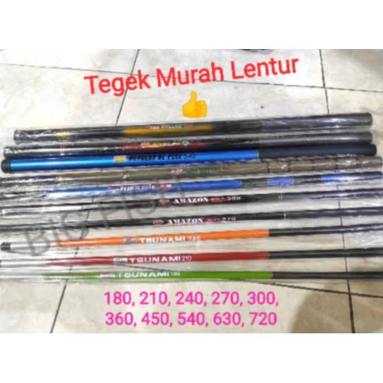 Joran pancing tegek murah fiber 180 sampai 720