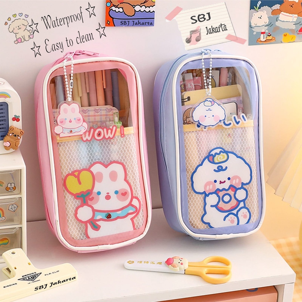 Tempat pensil anak perempuan cewek Pencil case besar waterproof Kawaii Kotak Pensil Japanese design