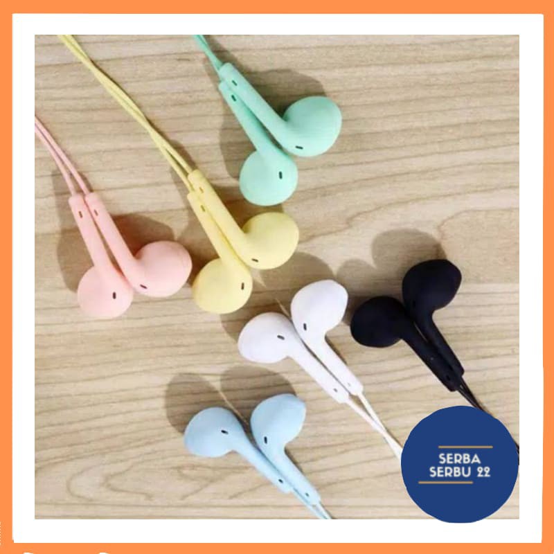 Headset Macaron Stereo U19 Mate Colour HiFi Handsfree Extra Bass Earphone U19