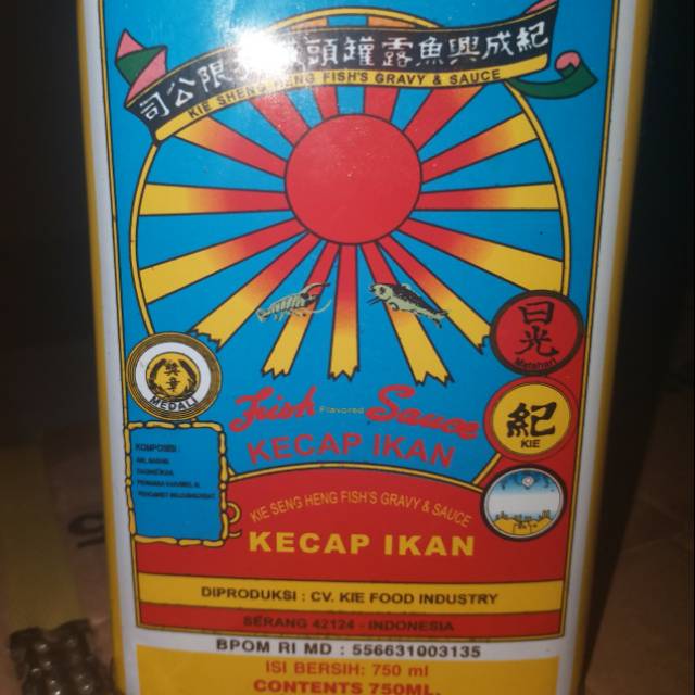 Kecap ikan matahari 750 ml Fish's Gravy and Sauce - Kie Seng Heng kecap kaleng