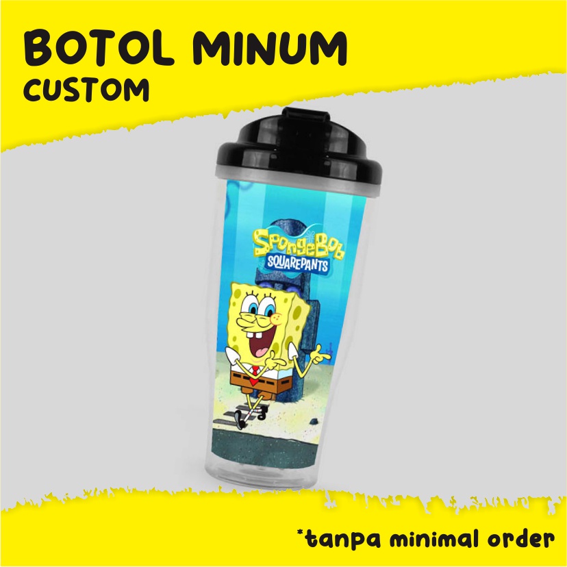 Botol Tumbler Standart Starbucks Custom | Spongebob