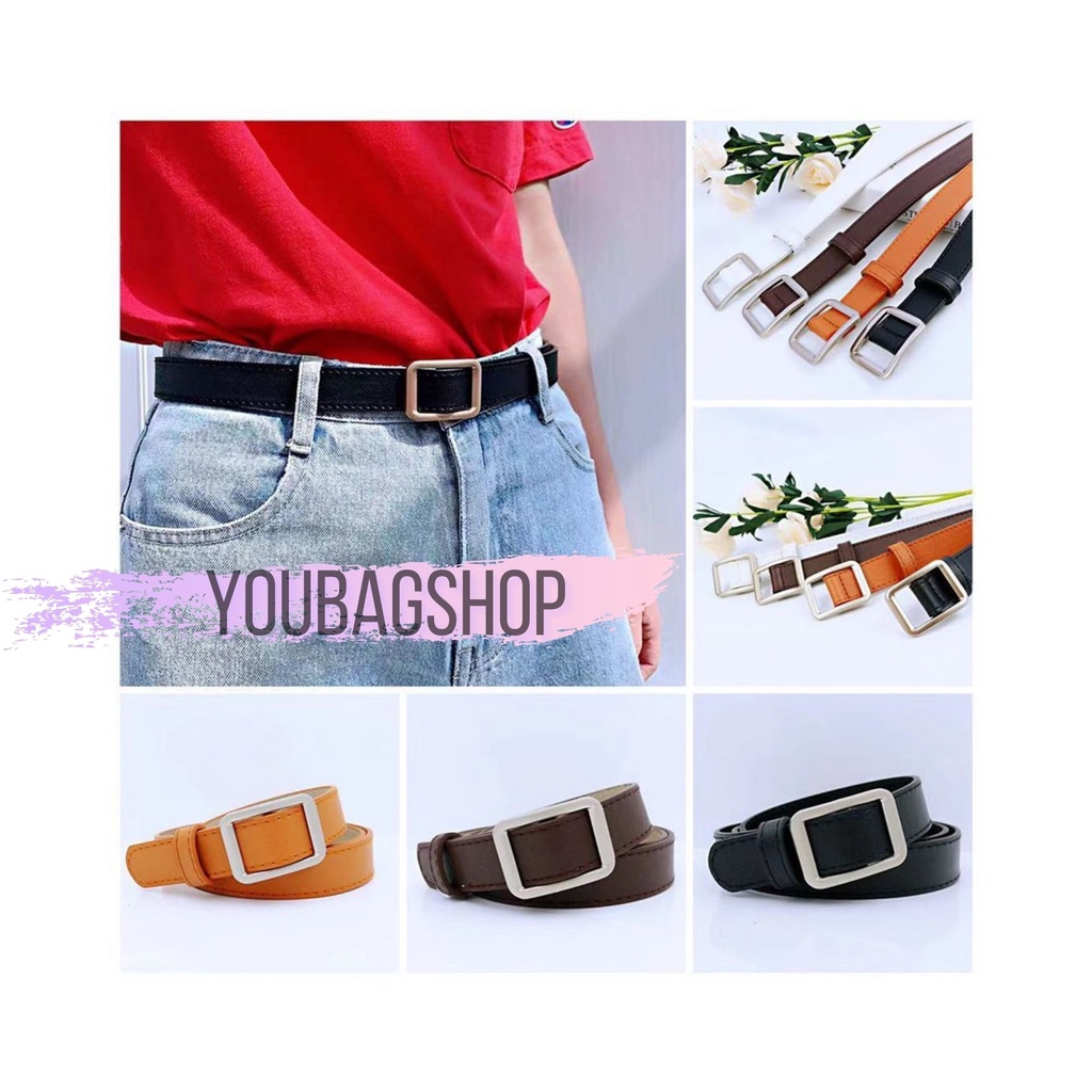 PALING MURAH!!! Ring Belt Korea Ikat Pinggang Wanita Square Kotak import 812