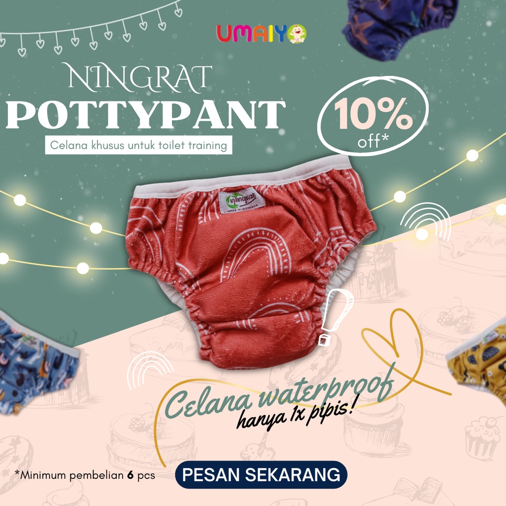 Ningrat Potty pant minky Training pants Celana latihan belajar lepas pampers anak