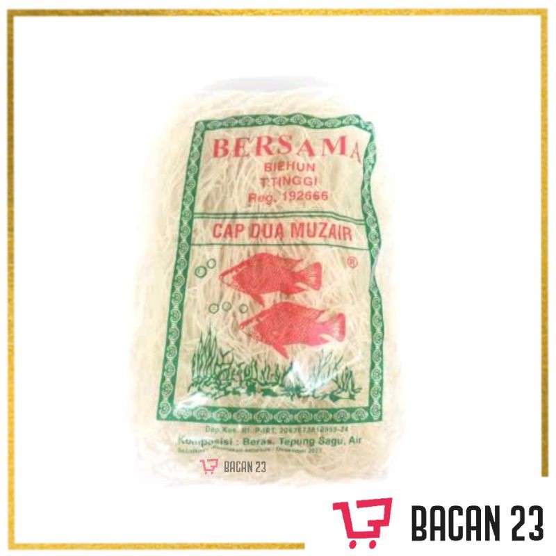 

Bihun Bersama - Bihun cap Dua Muzair 300gr / Bihun Medan / Bacan23 - Bacan 23
