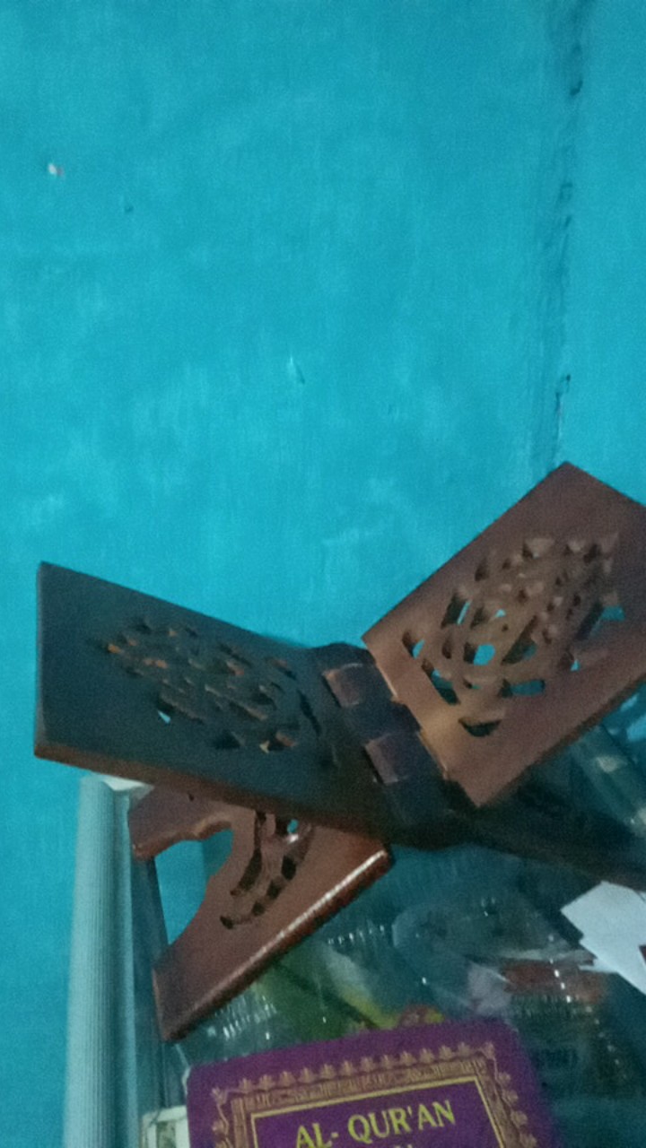 Rekal / Tatakan Al Quran Kayu Jati Campuran Ukuran Lebar 18 Cm