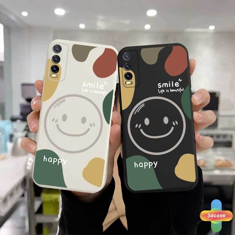 Case HP VIVO Y12S Y12 Y20 Y91C Y21 2021 Y16 Y30 Y21S Y20S Y12i Y91 Y30i Y15S Y15A Y10 Y21T Y93 Y95 Y15 Y17 Y53 Y50 Y53S Y51 2020 Y51A Y33S Y1S Y11 Y31 Y20i Y91i Y90 Y51S Y12A A54 A15 A16 5 5i C3 C25 C12 A12 Couple Happy Smile Graffiti Anti-fall Case