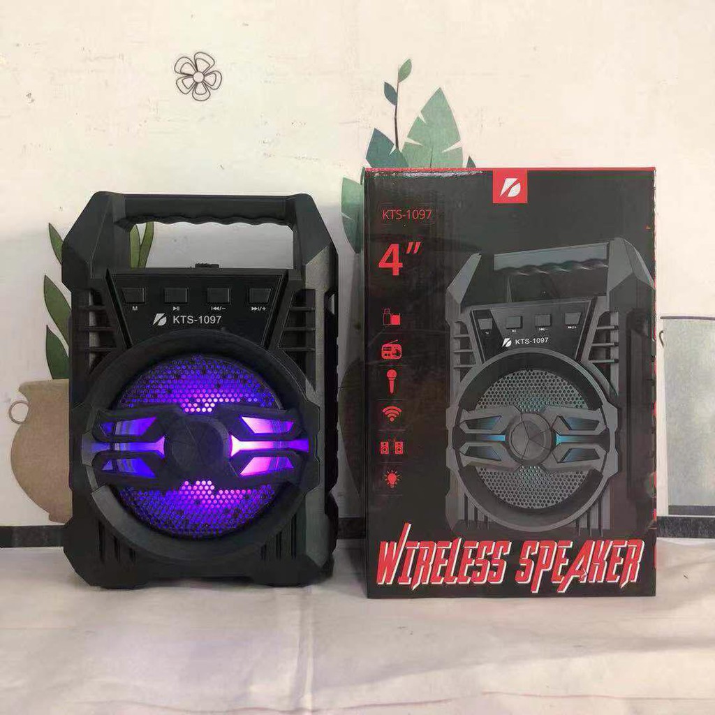 SPEAKER WIRELESS PORTABLE KTS-1097/ SPEAKER KARAOKE WIRELESS STEREO/ SPEAKER BLUETOOTH PORTABEL