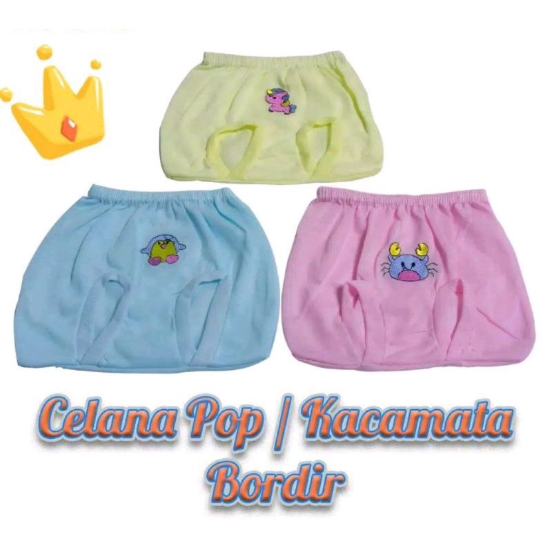 6 Pcs Celana Kacamata bayi Celana Kacamata bayi 1/2 Lusin pop putih tabur warna aplikasi