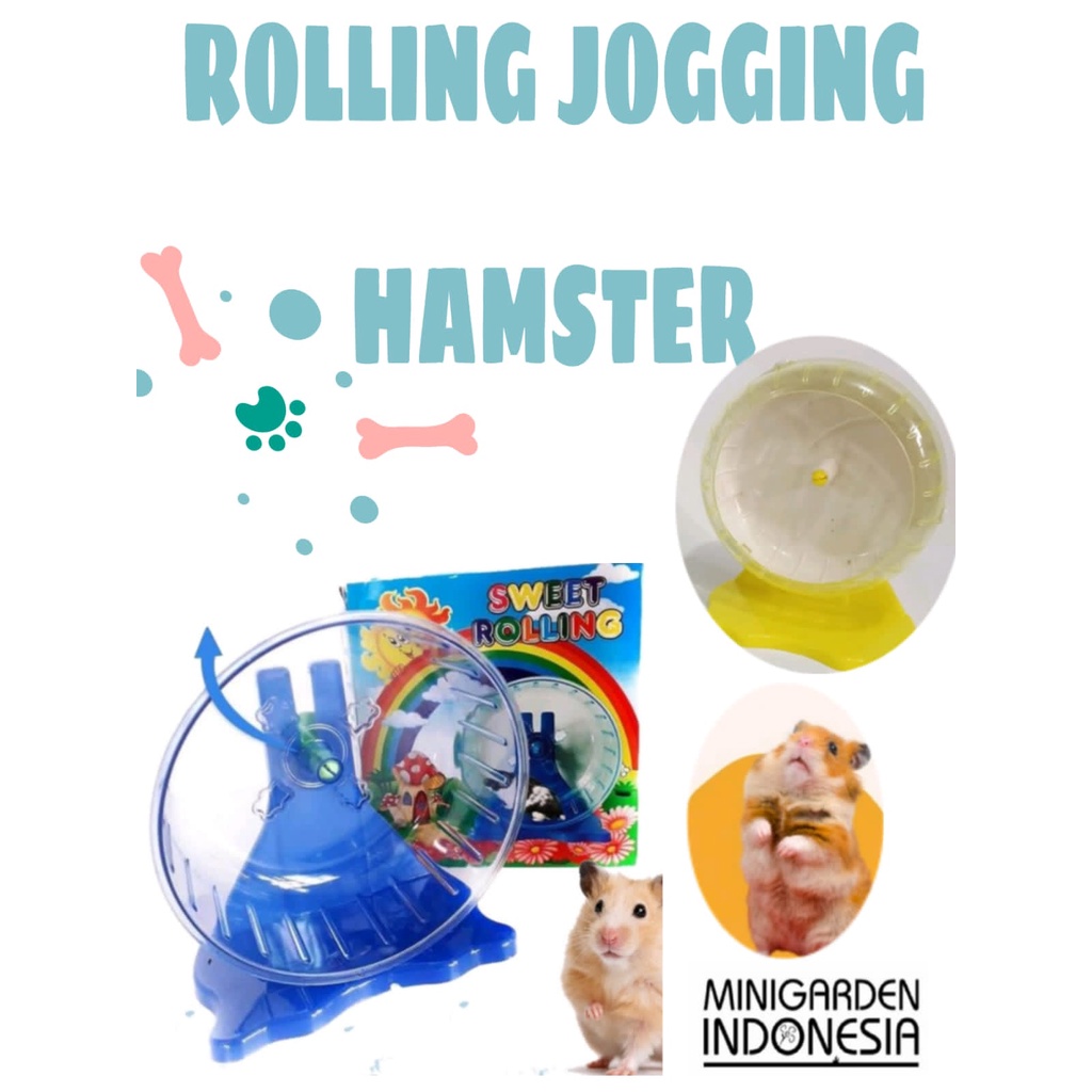 MAINAN HAMSTER ROLLING KINCIR HAMSTER SUGAR GLIDER JOGGING WHEEL PUTAR