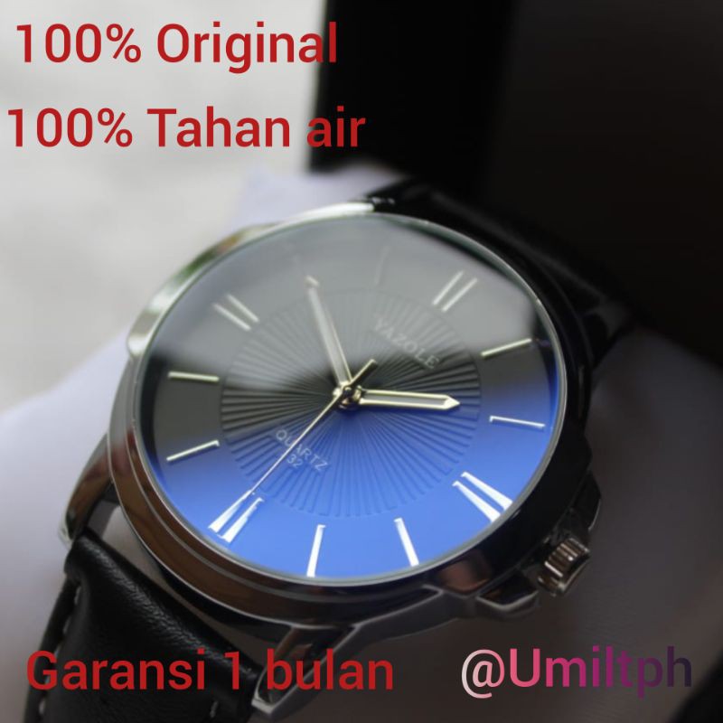 jam tangan pria yazole original yazole 332 ori tahan air 30M tahan baret tahan api JAM DAN BOX