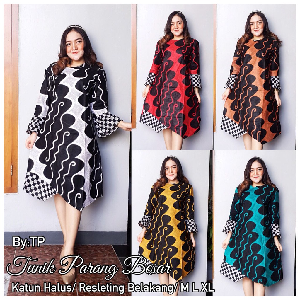 Tunik Parang Besar / tunik batik / batik modern / batik murah / ootd batik kondangan / batik solo