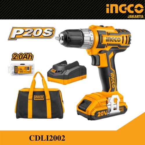 BOR INGCO / MESIN BOR CORDLESS 20V / BOR KA(2B &1FC) INGCO CDLI2002