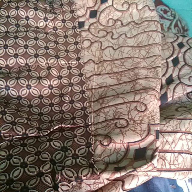Gamis Batik Kombinasi Moscrepe  Ld 105 Restok Banyak