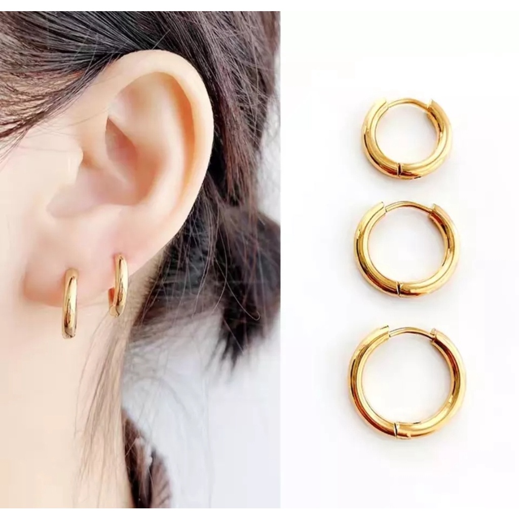 Anting Hoop Model Sederhana Gipsy Untuk Wanita dan Pria ( Unisex )