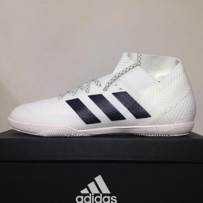 Asli Sepatu Futsal Adidas Nemeziz 18.3 In Off White Red D97989 Original