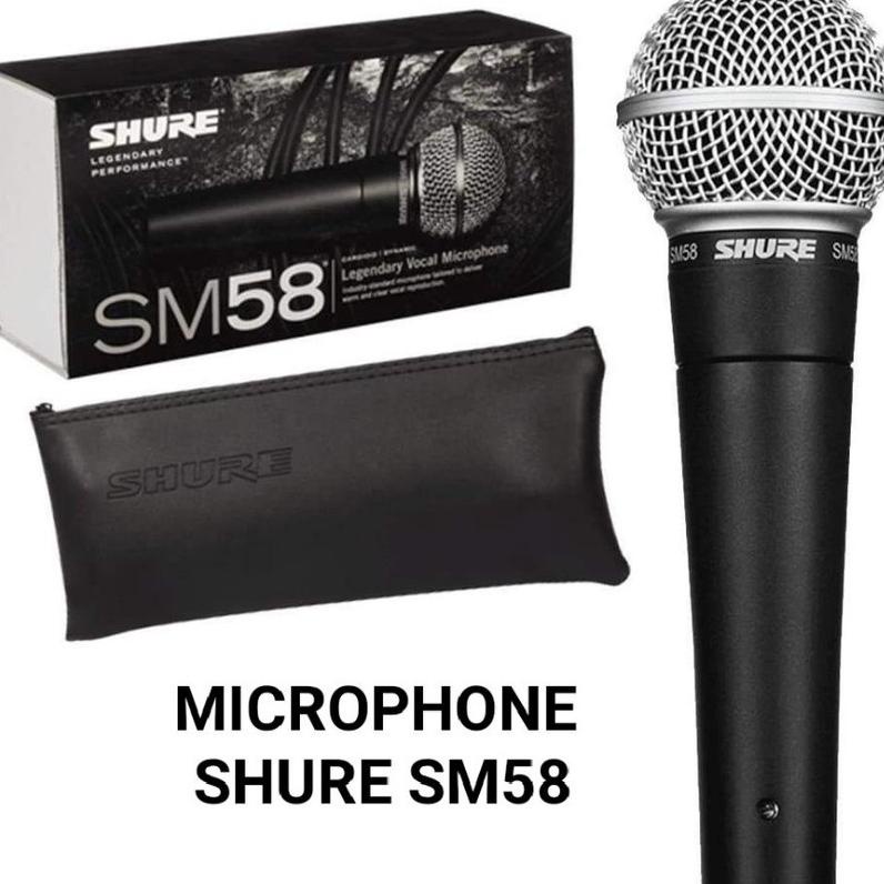 [KODE AGCZR] MICROPHONE SHURE SM 58 MIKROFON SHURE SM-58 MIC KABEL SM58 VOCAL DYNAMIC MIK MICROPHONE