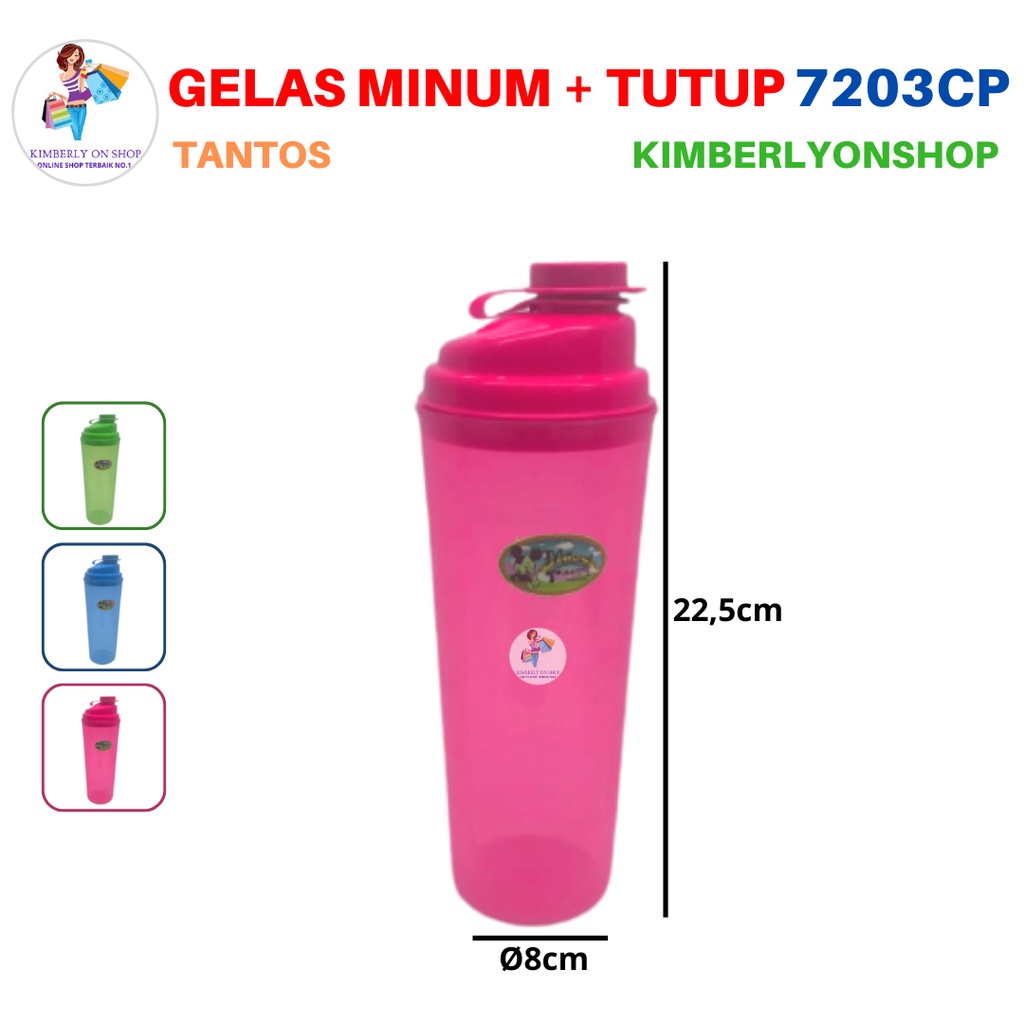 Gelas Minum Tempat Air Minum Botol Air 600 ml 7203 CP Tantos