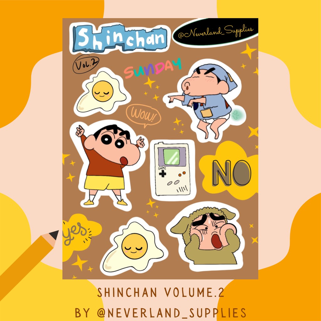 

Neverland Supplies Sticker Shinchan Vol.2