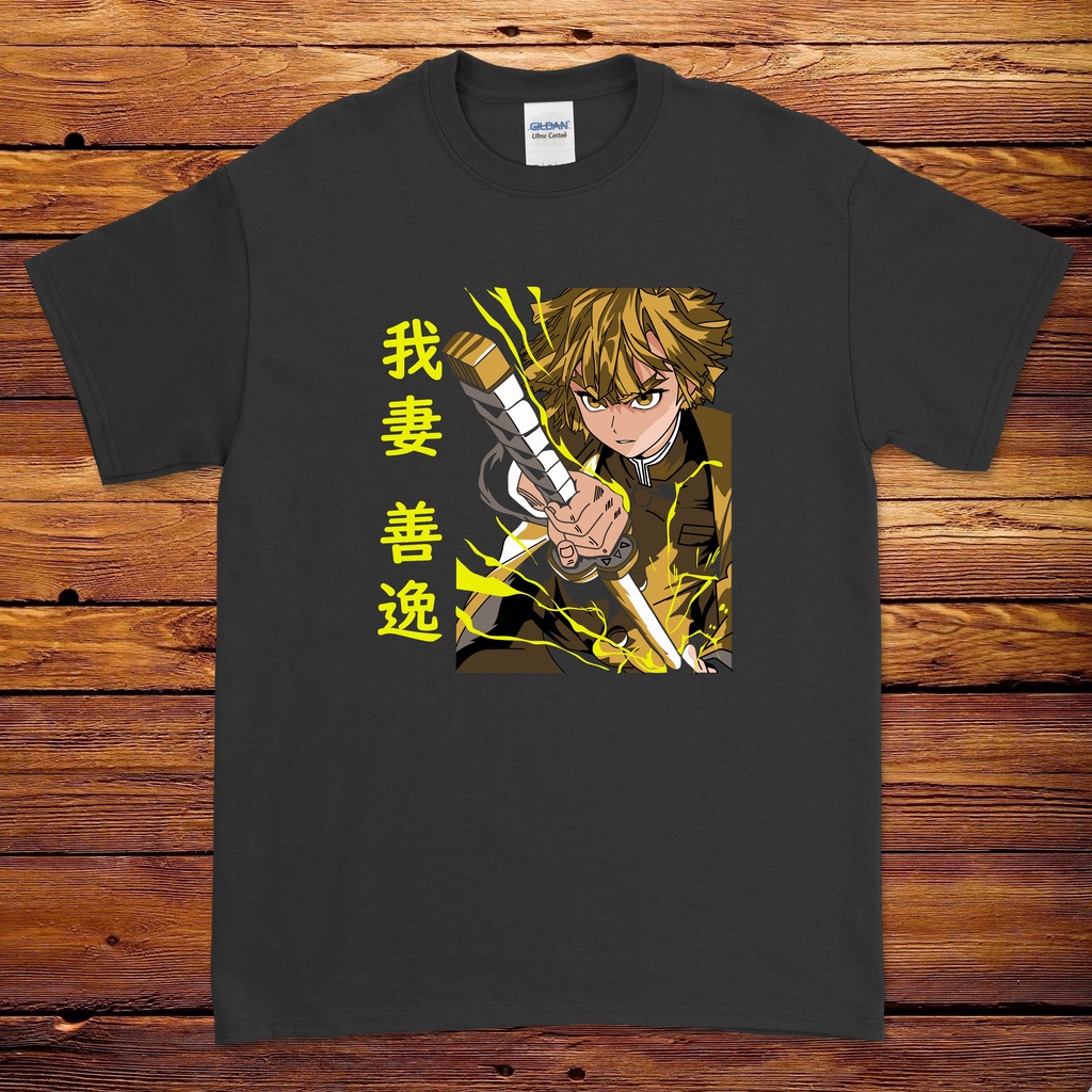 Kaos Demon Slayer ZENITSU AGATSUMA kaos Jepang anime kaos keren shirt baju kaos Jepang pria shirt co