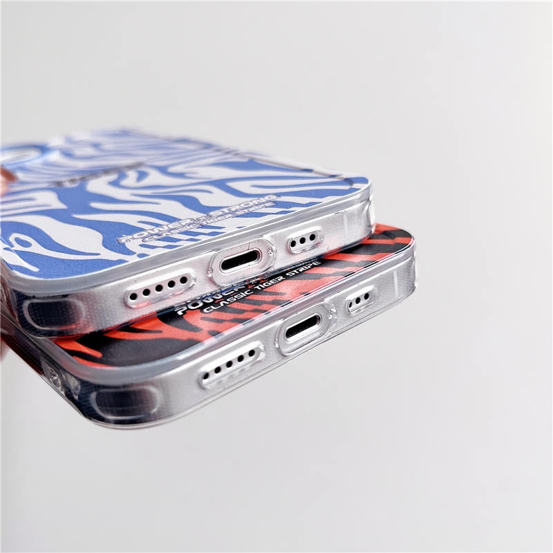 Soft Case TPU Motif Harimau Untuk iPhone 13 12 11 Pro Max X Xs Max XR 8 7 Plus