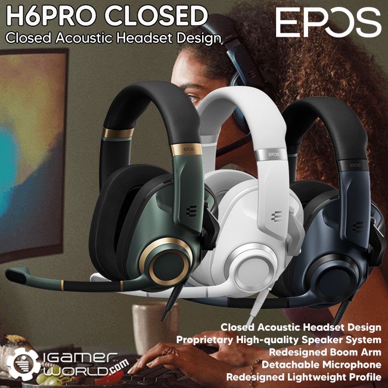 EPOS H6 PRO / H6PRO CLOSED Closed Acoustic Gaming Headset