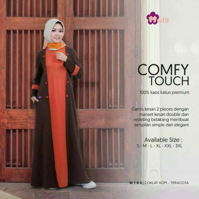 Gamis Mutif 184 Coklat Kopi