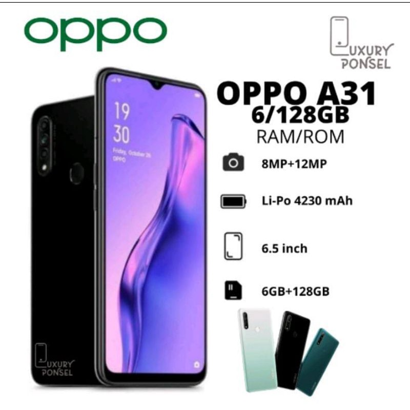 HP OPPO A31 RAM 6/128GB GARANSI 1 TAHUN