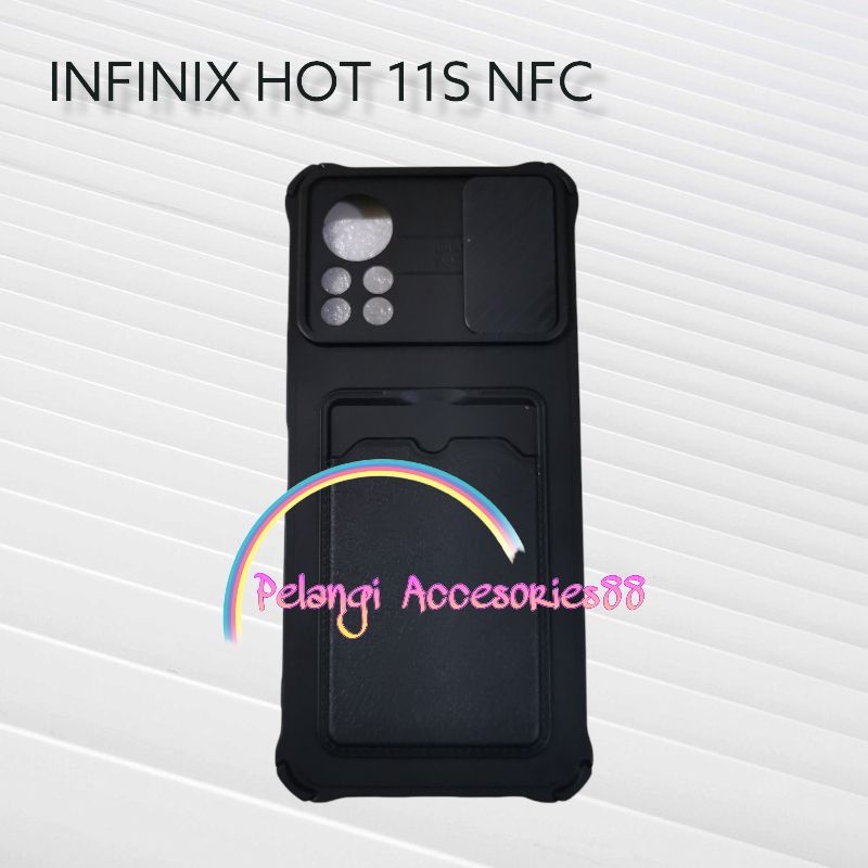 CASE INFINIX HOT 11S NFC CASE SOFTCASE SLEDING WARNA WARNI SLOT CARD