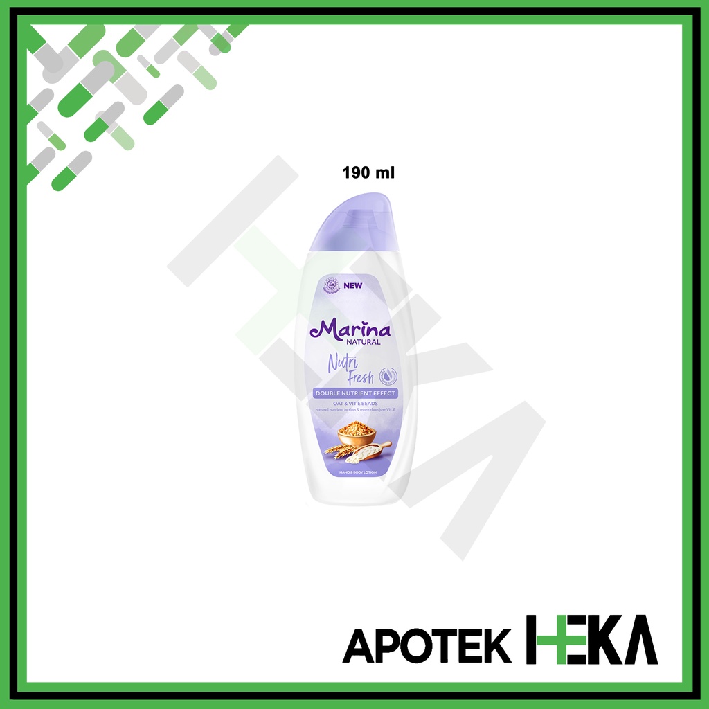 Marina Handbody Lotion Natural Nutri Fresh - Oat &amp; Vit E Beads (SEMARANG)