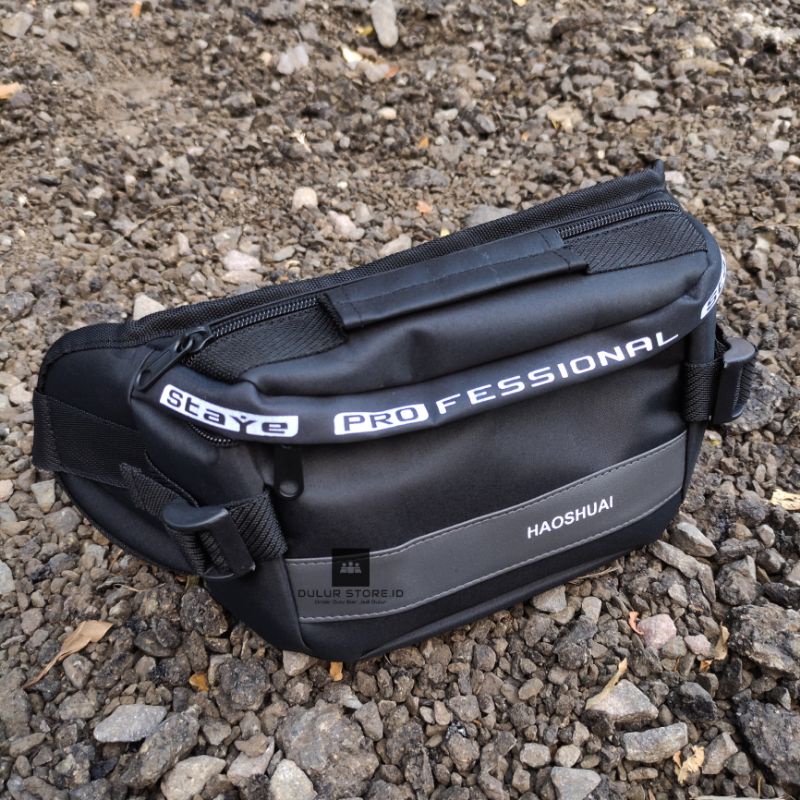 WAIST BAG TAS SELEMPANG SELENDANG PRIA COWOK CEWEK WANITA KEREN BERGAYA PINGGANG BAHU KULIT WATERPRO