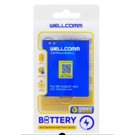 Baterai Wellcome Double IC Sam J1mini Battery Double IC Samsung Ace 4 Wellcomm