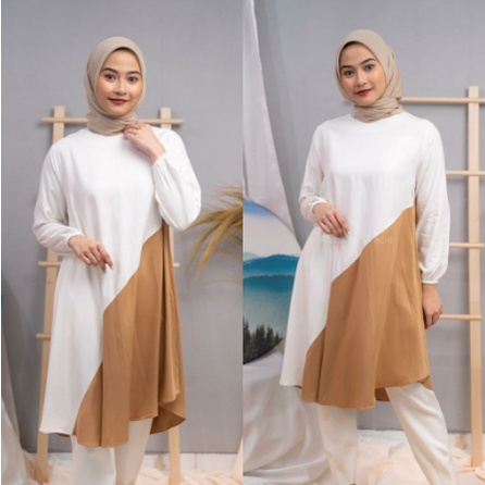 Yurika Tunik Baju Setelan Wanita Kekinian One Set Wanita Tunik Setelan Harian Daily Terbaru 2022