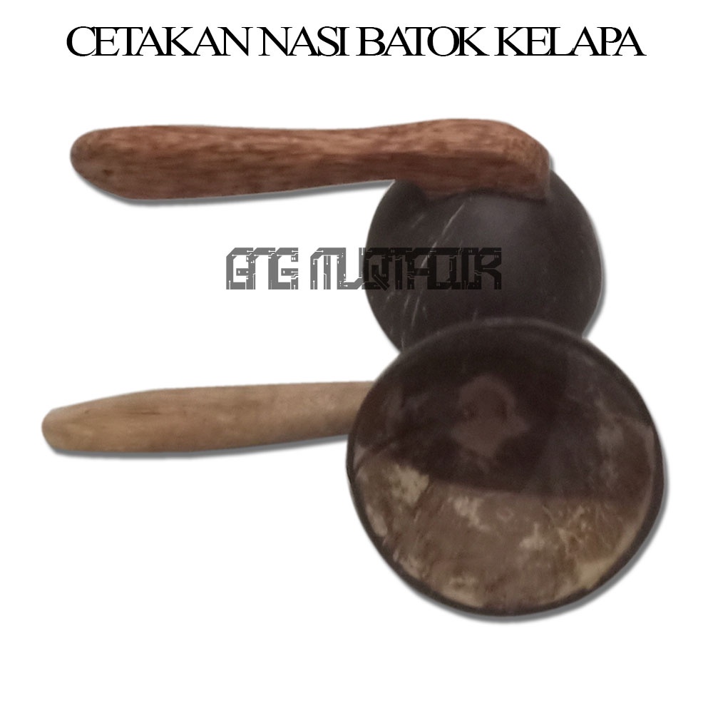 cetakan nasi dari batok kelapa bentuk bulat