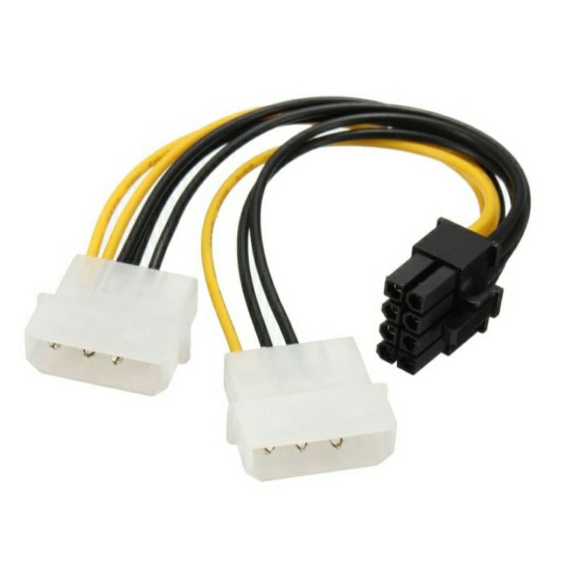 Jual KABEL POWER VGA / ADAPTER 2 MOLEX TO 8 PIN / 8 PIN PCIE Indonesia