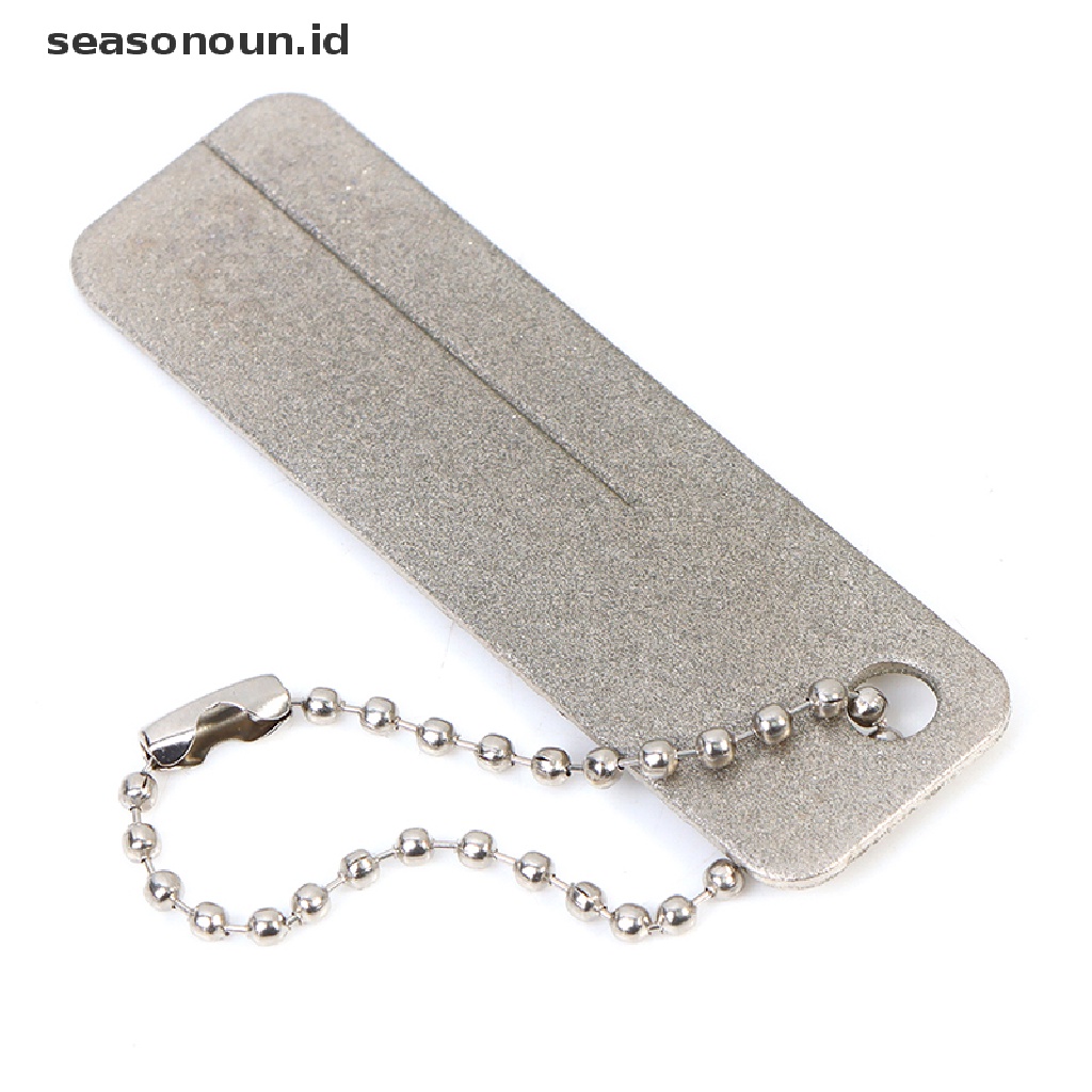 【seasonoun】 Fishing Hook Sharpener Portable Diamond Knife Whetstone Fish Hook Sharpen Tool .