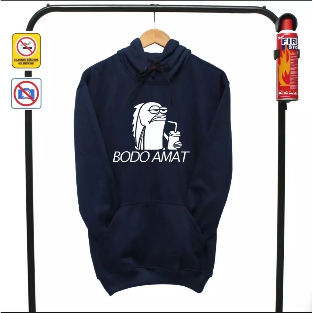 HOODIE JUMPER UNISEX BODO AMAT FLEECE TEBAL TERBARU,