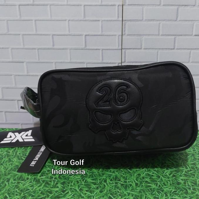 Tas Golf Pouch Bag Pxg Skull 26 Full Black Original