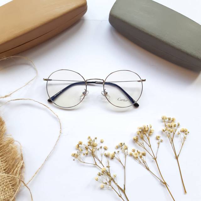 Kacamata Pria Wanita Elegan Mewah Frame Cartier 9813