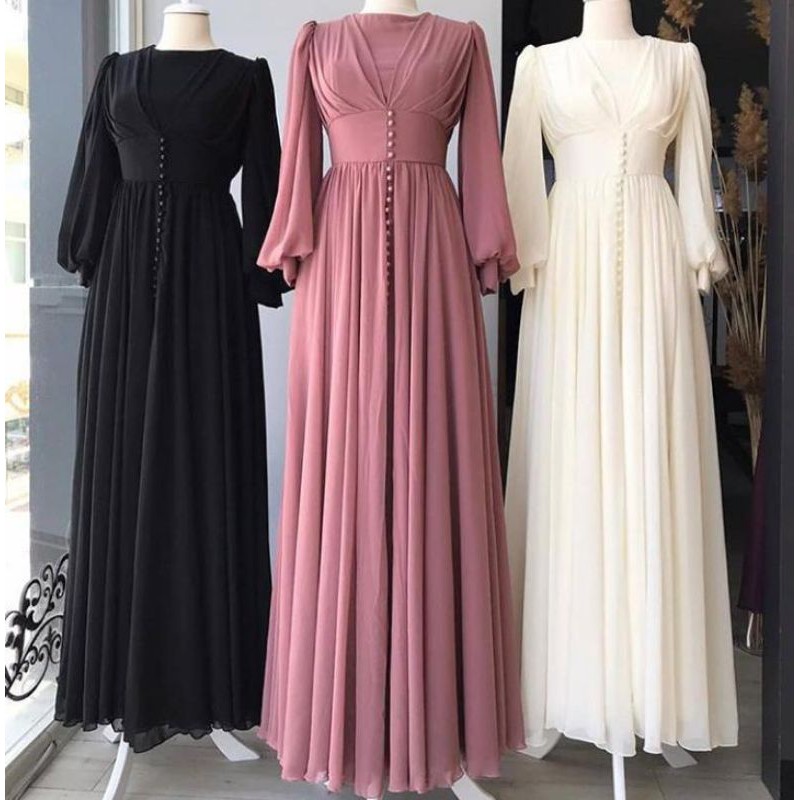 GAUN MUSLIM ELEGAN / GAUN PESTA MUSLIMAH / GAUN PESTA WANITA / GAMIS CERUTY / GAMIS MUSLIMAH